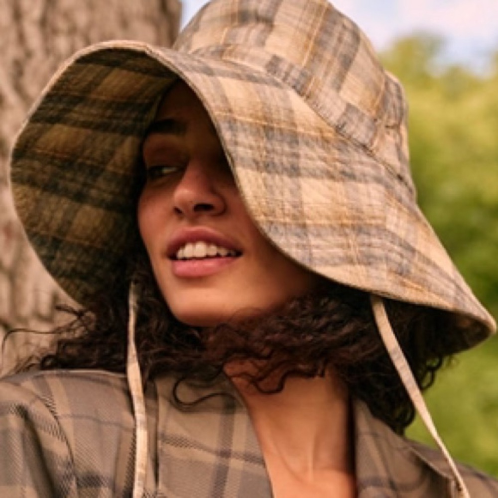 Free People plaid bucket hat